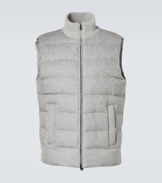 Piumino in seta e cashmere senza maniche | Herno