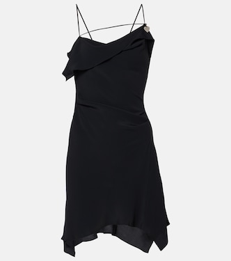 Vestido corto drapeado asimétrico | Acne Studios