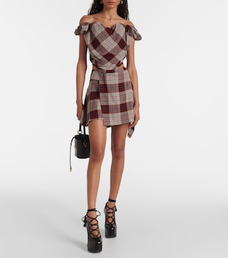 Sunday checked draped corset | Vivienne Westwood