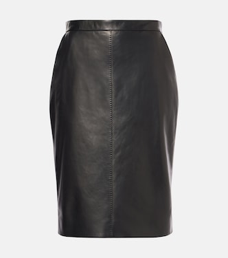 Falda tubo de piel | Saint Laurent