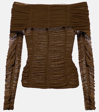 Top in jersey con scollo bardot | The Attico