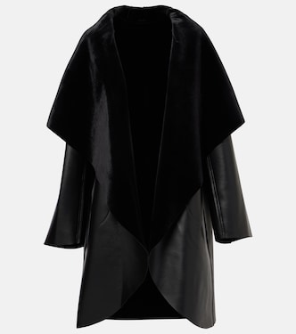 Reversible faux leather coat | Norma Kamali