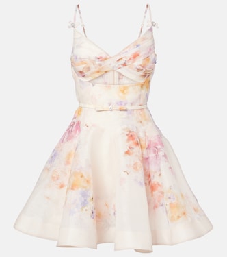 Minikleid Crush Twist aus Leinen und Seide | Zimmermann