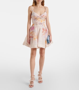 Abito corto Crush Twist in lino e seta | Zimmermann