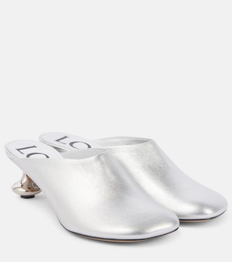 Mules Toy 45 de piel metalizada | Loewe