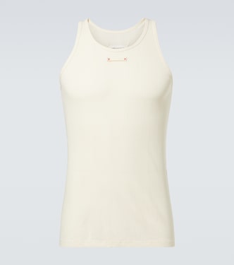 Four Stitches cotton-blend tank top | Maison Margiela