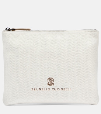 Leisure Small canvas clutch | Brunello Cucinelli