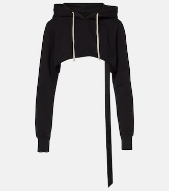 Sudadera con capucha de algodón cropped | Rick Owens