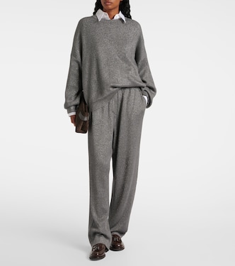 Pullover in misto cotone lamé | Brunello Cucinelli