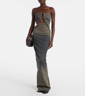 Cotton-blend denim gown | Rick Owens