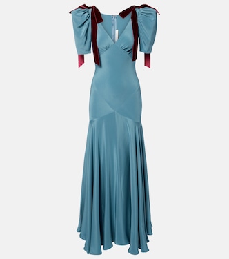 Vestido midi de satén de seda | Rodarte