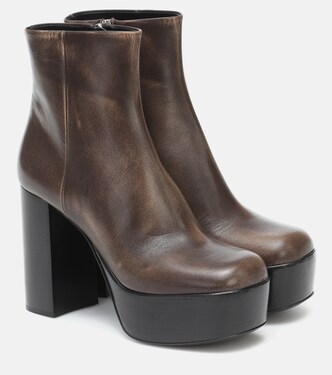 Platform 110 leather ankle boots | Miu Miu