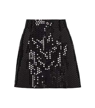 Minifalda mezcla de lana con lentejuelas | Junya Watanabe