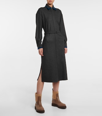 Hemdblusenkleid Naran aus Kaschmir und Seide | Loro Piana