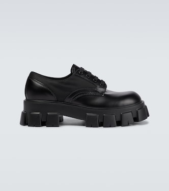 Monolith lace-up leather brogues | Prada