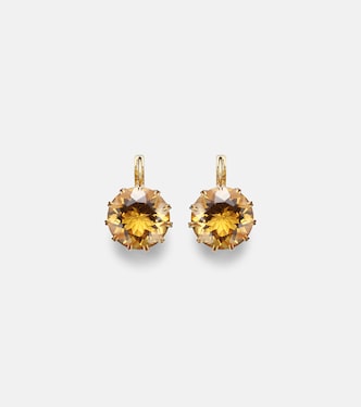 Orecchini Crown Medium in oro giallo 18kt con citrini | Ileana Makri