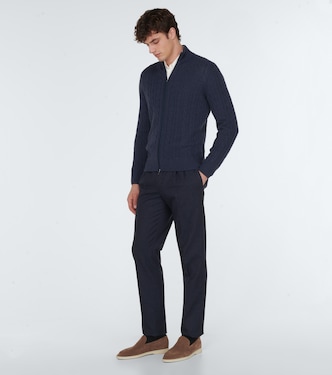 Cable-knit cashmere cardigan | Loro Piana