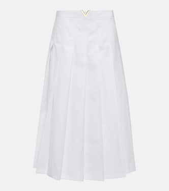 Falda midi de algodón | Valentino