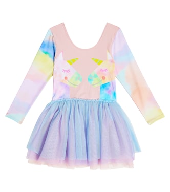 Bedrucktes Kleid aus Tüll und Jersey | Stella McCartney Kids