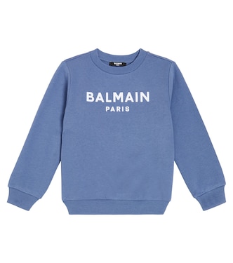 Sudadera en jersey de algodón con logo | Balmain Kids