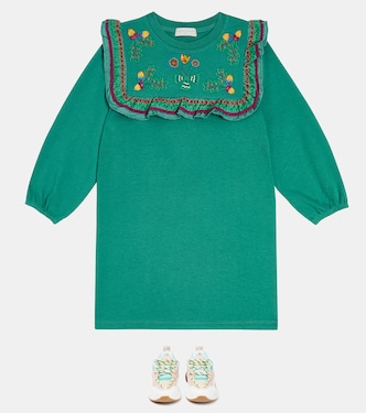 Robe brodée en coton | Stella McCartney Kids