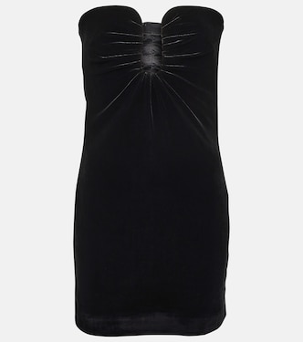 Strapless velvet minidress | Roland Mouret