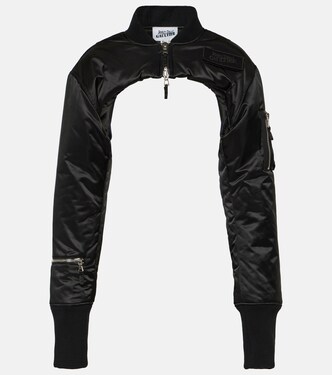 Cropped satin bomber jacket | Jean Paul Gaultier