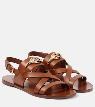 VLogo Gate leather sandals  | Valentino Garavani
