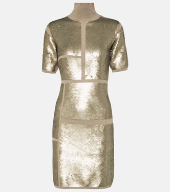 Sequined wool-blend minidress  | Joseph