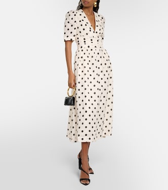 Abito midi Crush in lino a pois | Zimmermann