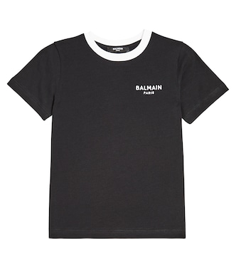 Camiseta de jersey de algodón con logo | Balmain Kids