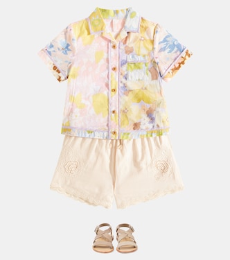 Shorts Halliday de algodón bordados | Zimmermann Kids