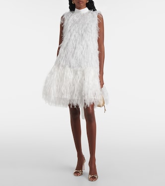 Robe de mariée Odette en soie et plumes synthétiques | Roksanda