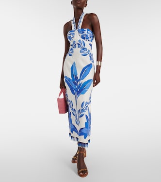 Bedrucktes Maxikleid aus Leinen | Farm Rio