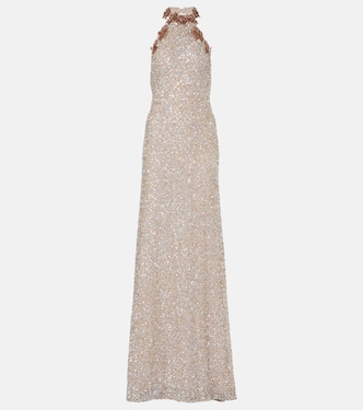 Abito lungo Trinity con paillettes | Costarellos