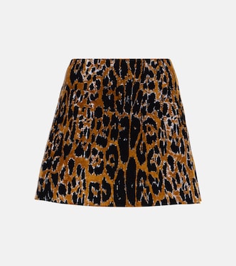 Minifalda con estampado de leopardo | Alaïa