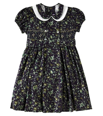 Abito Arcadia in cotone a punto smock | La Coqueta