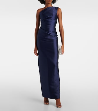 Robe longue Kira asymétrique | Solace London