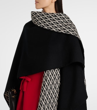 Wool, silk and cashmere poncho | Valentino