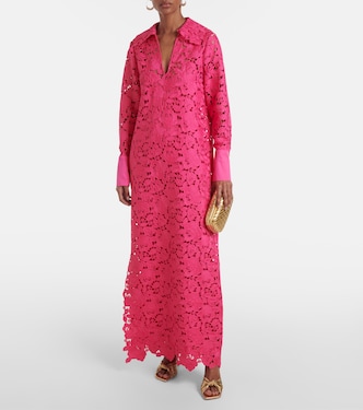 Vestido de fiesta de encaje floral | Oscar de la Renta