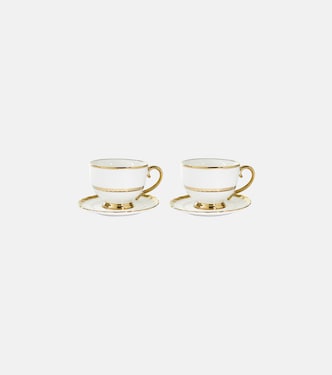 Golden Finds 포슬린 티컵 & 소서 2세트 by Jan Wolleswinkel | Polspotten