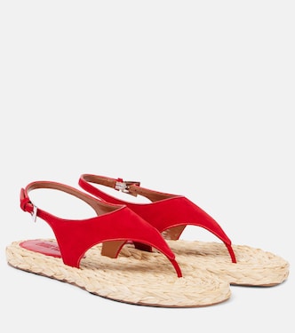 Amalfi suede thong sandals | Paris Texas