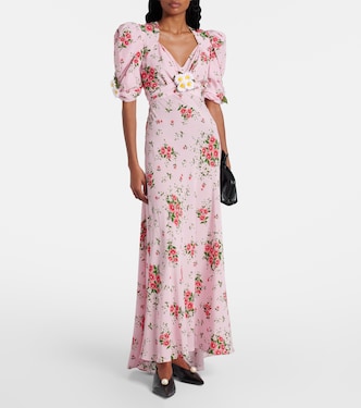 Robe de cocktail en soie à fleurs | Rodarte