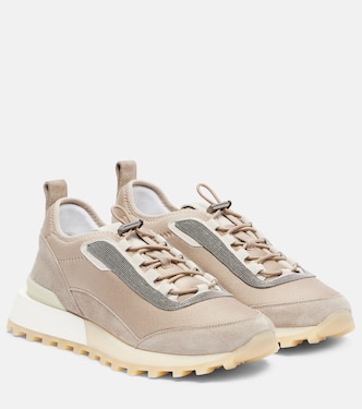 Runner suede and canvas sneakers | Brunello Cucinelli