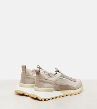 Runner suede and canvas sneakers | Brunello Cucinelli