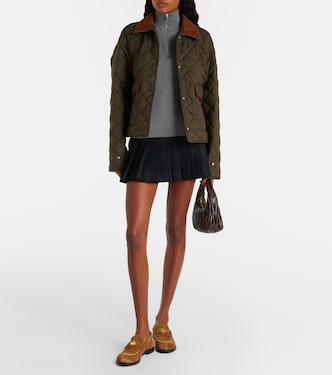 Cotton half-zip sweater | Miu Miu