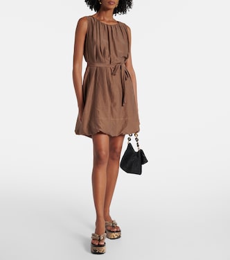 Margot cotton and silk voile minidress | Velvet