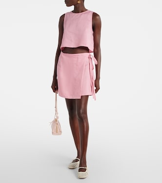 Positano linen miniskirt | Asceno
