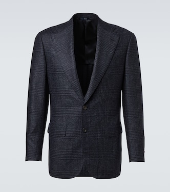 Blazer en laine et soie à carreaux | Thom Sweeney