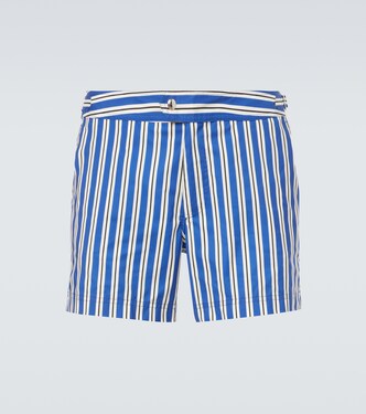 Striped poplin swim trunks | Tom Ford